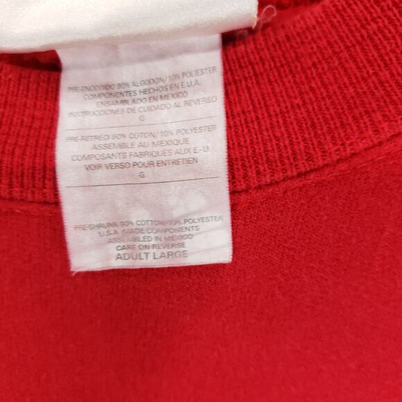 Johnny Rockets Sweater Mens L Red Myrtle Beach South Carolina Pullover Crew Neck - Picture 7 of 8